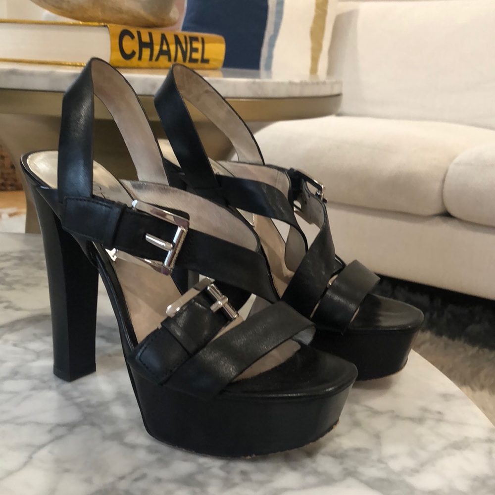Michael Kors  Leather Platform Sandal